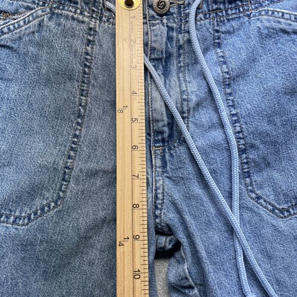 Anchor Blue Jeans Denim Size 9 Women's Cargo Vintage Distressed Jorts Y2K - Picture 5 of 6